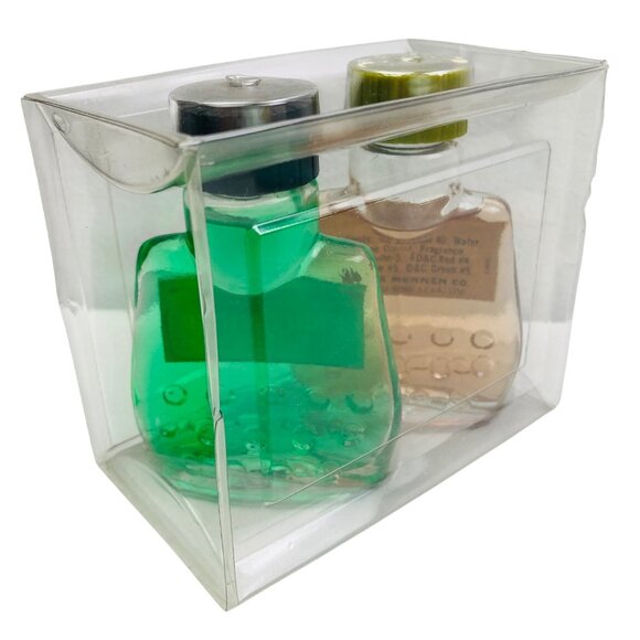 Vintage Mennen Skin Bracer Original & Dry Lime After Shave 1.5 oz Glass Bottles - Picture 4 of 4